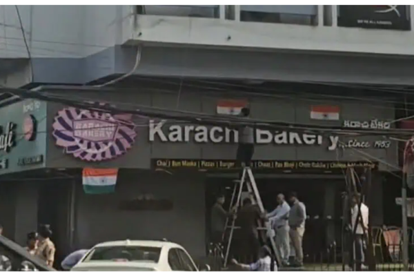 Karachi Bakery in Hyderabad displays national flag amid Indo-Pak tensions